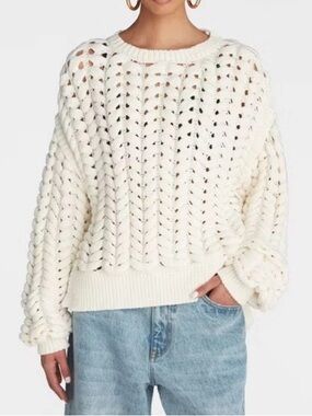 KBB by KAHLANA Women's Pullover Sweater 'The Chunky Knit Crew'